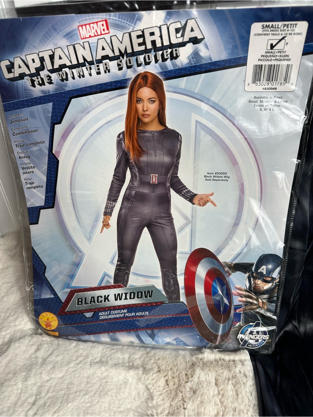 Marvel Captain America / Black Widow Costume - Black with Red Accent